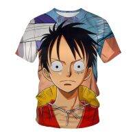 Summer new anime T-shirt 3D printed One Piece Luffy t-shirt men fashion casual street mens clothing oversized custom t-shirt