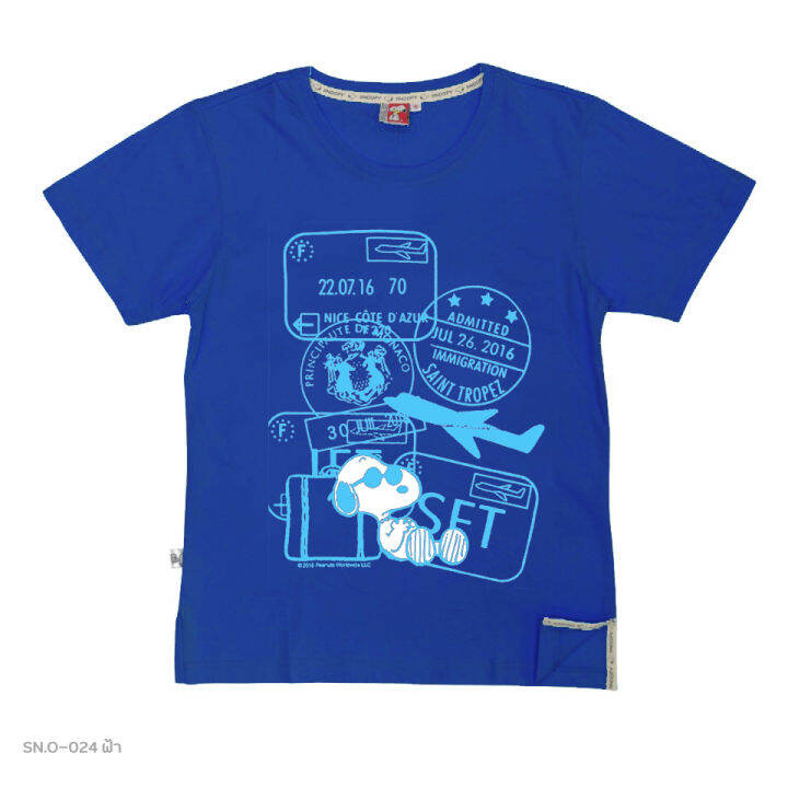 suika-แตงโม-เสื้อแตงโม-เสื้อยือคอกลม-snoopy-ลายเดินทาง-sn-o-024