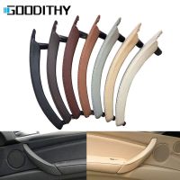 Interior Black Beige Left Right Passenger Door Handle Leather Cover Trim Replacement For BMW X5 X6 E70 E71 E72 2007-2013