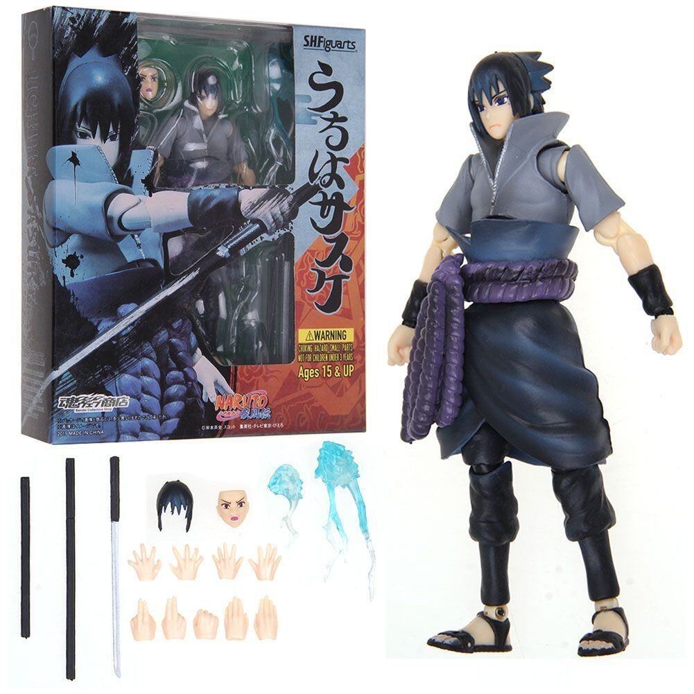 S.H.Figuarts Naruto Shippuden Uchiha Sasuke PVC Action Figure New no Box 14cm 