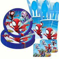 Spidey And Amazing Friends Kids Birthday Plates Cups Napkins Party Decoration Set Party Supplies Baby Birthday Event Party Suppl