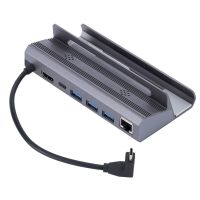 1 Piece 6 in 1 USB C Hub USB C Docking Station to -COMPatible 4K60Hz RJ45 PD100W Dock USB 3.0 HUB Aluminum Alloy Extended Dock