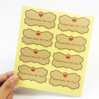 800Pcs Wholesale Especially For You Red Heart Sealing Sticker Kraft Paper Bakery Gift Scrapbooking Label 58*31MM Stickers Labels