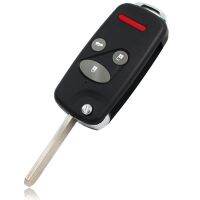 Hkobdii 4b Flip Folding Remote Keyshell Case กุญแจรถ Keyless Entry สำหรับ Honda Crv S2000 Accord Civic Element Pilot Blade2.4