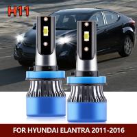 2x LED Headlight H11 Bulbs H9 H8 Low Beam Light Front Headlamp Auto Lamp For HYUNDAI Elantra 2011 2012 2013 2014 2015 2016