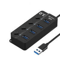 【Sleek】 USB ฮับ3.0 USB3.0พอร์ต4/7ขยายอินเตอร์เฟซคอมพิวเตอร์ฮับตัวแยกเปิด/ปิดด้วยพลังงานอะแดปเตอร์สำหรับ MacBook แล็ปท็อป