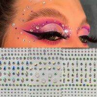 【YF】 Diamond Makeup Eyeshadow Sticker Crystal Temporary Tattoo 3D Face Jewels Nail Stickers Beauty Body Rhinestone Jewel