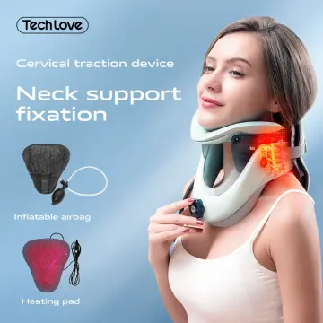 Cervical Neck Traction Device, Adjustable Neck Brace Fixation Spine For  Neck Pain Relief, Airbag Neck Support, Neck Stretcher Neck Care Recover Tool