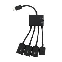 ✕☼ 4 Port Micro USB Type-C Power Charging OTG Hub Cable Cord Adapter Connector For Samsung S5 S4 S3 S2