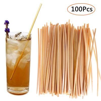 ❁△ 100pcs 20cm Disposable Wheat Straws Eco-Friendly Natural Wheat Drinking Straw Environmentally Straws for Drinkware Bar Accessory