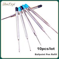 SHUKEYI 10PCS/LOT 0.5mm ร้อน ลายเซ็น อุปกรณ์เครื่องเขียน หมึกสีน้ำเงิน/ดำ ปากกาลูกลื่นแบบเติม โลหะ แกนกลางปลายปากกา