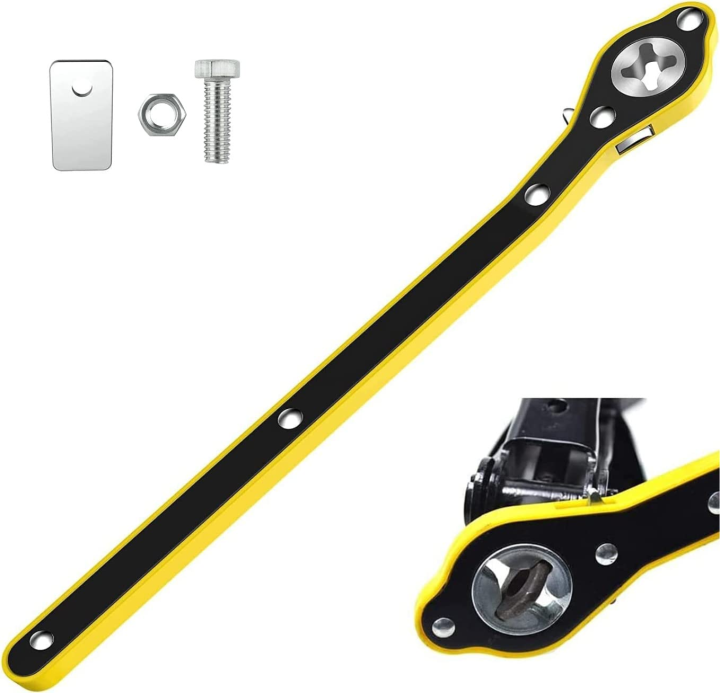 Jack Wrench Ratchet Auto LaborSaving Jack Ratchet Handle Lug Wrench for Tire Jack, Positive