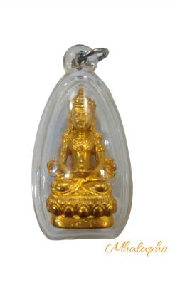 Phra Avalokitesvara statue cast in brass พระกริ่งอวโลกิเตศวร เนื้อทองดอกบวบ Thai amulets
