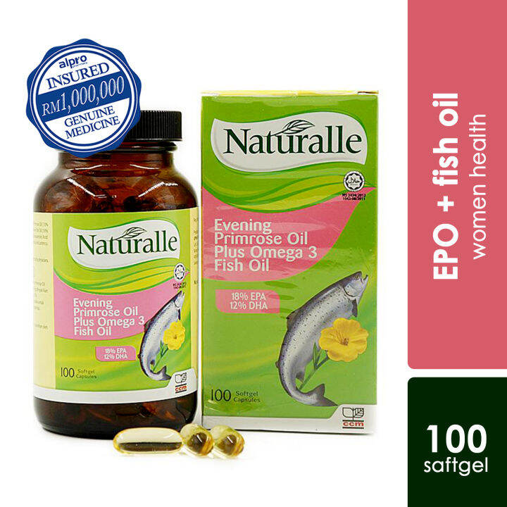 NATURALLE Evening Primrose Oil + Fish Oil 1000mg 100s Lazada
