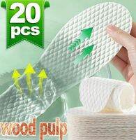 ✻✣ 1/6/10Pairs Disposable Insoles Natural Wood Pulp Insole Women Men Summer Thin Breathable Deodorant Sweat Absorption Shoe Pads