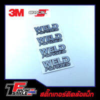 สติ๊กเกอร์ล้อแม็ก WELD FORGED สติ๊กเกอร์ฟรอยเงิน ตกแต่งรถ 3M,Oracal แท้