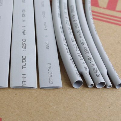5M/Lot Gray - 14MM 16MM 20MM 25MM 30MM 40MM Assortment Ratio 2:1 Polyolefin Heat Shrink Tube Tubing Sleeving Cable Sleeves Electrical Circuitry Parts