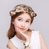 BEAUTYBIGBANG  ดอกไม้มงกุฎดอกไม้พวงมาลัยรัดเกล้า Boho Rose Head Band ผู้หญิง Lady ยางรัดผมเด็กผู้หญิงสำหรับหมวกเครื่องประดับ Party Beach ท่องเที่ยวเจ้าสาวงานแต่งงานอุปกรณ์เสริมผม