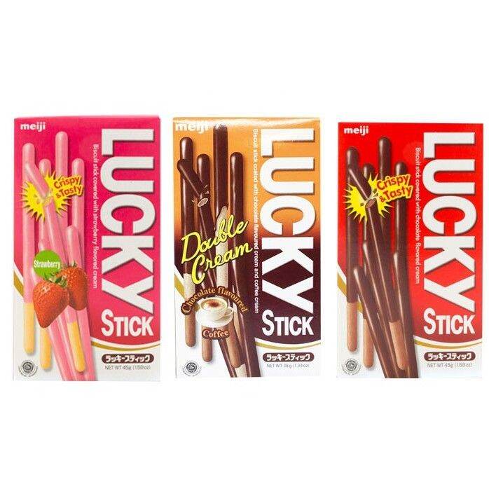 Lucky Stick Biskuit Stik Krim All Varian 38 Gr Lazada Indonesia