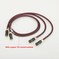 Audiocrast Hi End Audio Cable HIFI RCA Audio Cables With Copper Tin Sleeves WBT0144 RCA Plug Cable