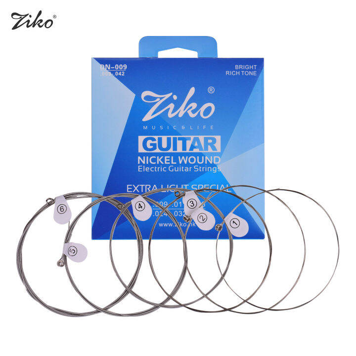 ToolHome ZIKO DN009 Extra Light Guitar Strings for Electric Guitars Hexagonal Core Namo