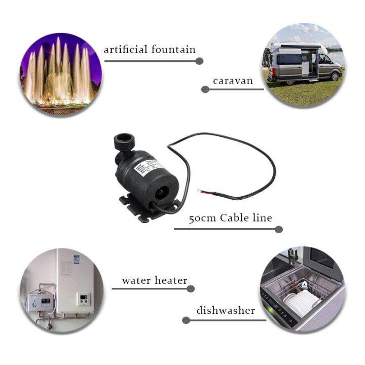 ปั๊มน้ำ-dc-พลังงานแสงอาทิตย์800l-ชม-5ม-12v-24v-มอเตอร์ไร้แปรงถ่านน้ำปั๊มน้ำไหลเวียนอุปกรณ์สำหรับตู้ปลาปั้มน้ำ