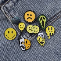 【CW】 Fun Expression Enamel Pin Custom Wholesale Smiling Face Cry Brooch Lapel Fashion Jewelry Badge