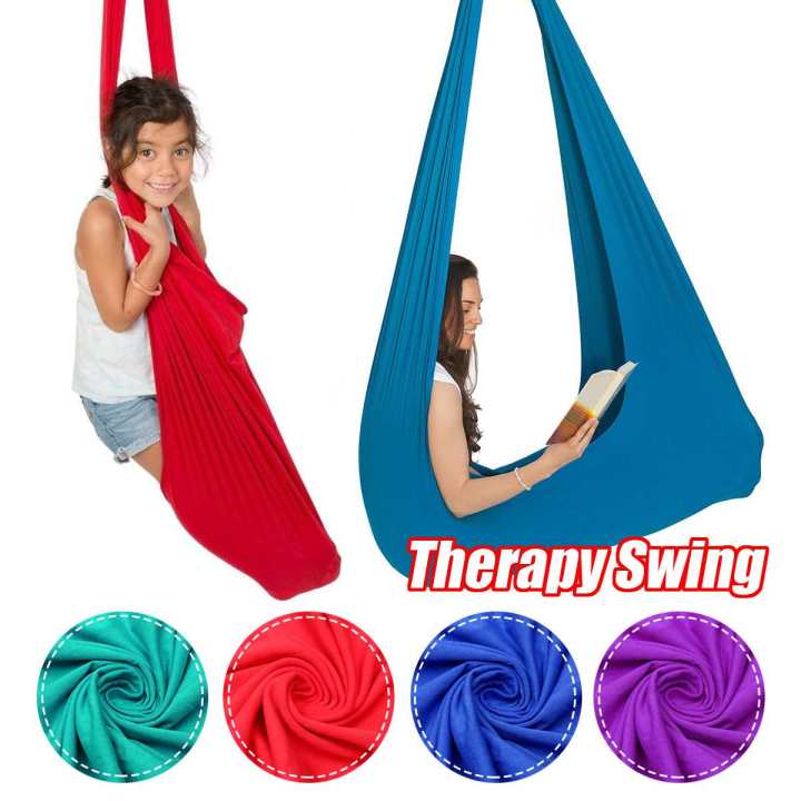 เด็กผ้าฝ้าย-swing-hammock-สำหรับออทิสติก-adhd-เพิ่ม-tpy-cuddle-up-sensory-เด็ก-tpy-elastic-พัสดุ-steady-seat-swing-chairtoy