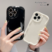 เคส RouJiang สำหรับ Realme C55 C35 C30 C33 C30s C25Y C21Y C3 C25 C25s C20สีดำล้วน C20A C11 C15 8i 9i 5 5i 5วินาที6i Narzo 50i 50A Prime ขาวหยักเคสโทรศัพท์ปิดขอบโค้งฝาครอบป้องกันเนื้อนิ่ม TPU