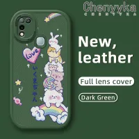 เคส Chenyyyka สำหรับ Infinix ขายดี10 Play เคส X688C ลายการ์ตูนรูปสัตว์สายรุ้งเคสโทรศัพท์บางลายดีไซน์ใหม่นุ่มหนังเคสป้องกันกล้องฝาปิดด้านหลังเลนส์เต็มรูปแบบเคสกันกระแทก