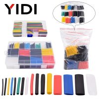 127/164/328/580/780pcs Polyolefin Thermal Insulation Cable Wire Heat Shrink Tubing Shrinkable 2:1 Wrap Sleeves Tube Assorted Set