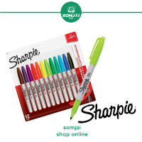 Sharpie - ชาร์ปี้ Permanent Marker ปากกามาร์คเกอร์กันน้ำ รุ่น Fun Colour แพ็ค 12 ด้าม