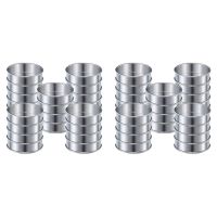 4 Inch Muffin Ring Crumpet Rings, Set of 40 Stainless Steel Muffin Rings Moulds Double Rolled Tart Rings Round Tart Ring