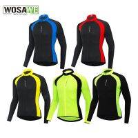 WOSAWE New Pro Long Sleeve Cycling Jersey Summer Lightweight Fabric lLow Collar Design With Light mesh Sleeve for men