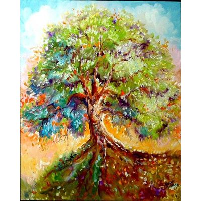 GATYZTORY 60x75cm Frame DIY Painting By Numbers Kits Abstract Tree Modern Home Wall Art Picture Landscape Paint By Numbers