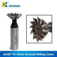 1pc 45/55/60 องศา HSS Dovetail Milling Cutter 10-60mm Straight Shank HSS End Mill CNC Router Bit HSS Dovetail Cutter End Mill