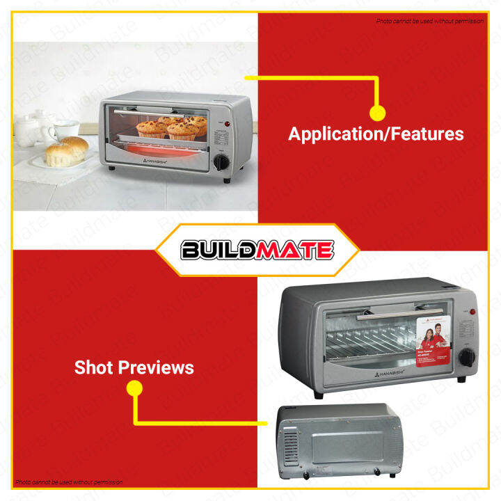 HANABISHI Oven Toaster 9L 650W Electric Oven Knob Multipurpose
