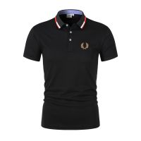 High Quality Men Polo Shirts 2023 Summer T-shirt Lapel Short Sleeve Polo Fashion Tops Trend Embroidery Brand Business Polo Shirt