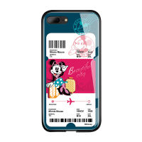 UCUC เคสโทรศัพท์เคสสำหรับ iPhone 7 Plus 8 Plus ปลอก Creative การ์ตูนเที่ยวบินตั๋ว Minnie Mouse โดนัลด์เดซี่เป็ด Glossy กระจกเทมเปอร์ฝาหลังปลอก