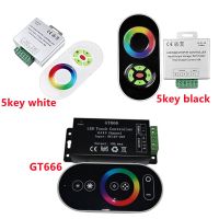 DC12V-24V GT666แผงเอลอีดีไร้สายแบบอาร์เอฟทอร์ช5ปุ่มรีโมทคอนโทรล RGB 18A ควบคุม RGB สำหรับแถบไฟ LED 3528 5050 RGB