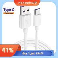 HONEYDEWD สีขาว Fast Charger อุปกรณ์เสริมสำหรับแล็ปท็อป Android การชาร์จ USB สายชาร์จข้อมูล Type C USB-C 100 ซม.