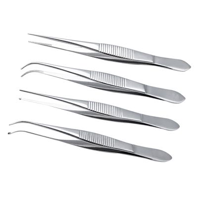 10Cm Stainless Steel Ophthalmic Forceps Tweezers Straigth Curved Head Ophthalmic Instrument