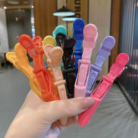 ที่หนีบผมกิ๊ฟหนีบผมจระเข้สีสันสดใสกิ๊บติดผมแฮร์ซาลอนมืออาชีพจระเข้อุปกรณ์ตัดผม