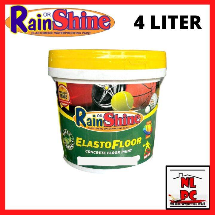 RAIN OR SHINE Elastofloor Concrete Floor Paint 4L Lazada PH