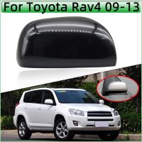 กระจกมองหลังประตูด้านนอกรถยนต์สำหรับโตโยต้า Rav4 2010 2012 2013ฝาปิดเคสฝาหลังมือถือทาสีกระจกด้านข้างแบบมีปีก