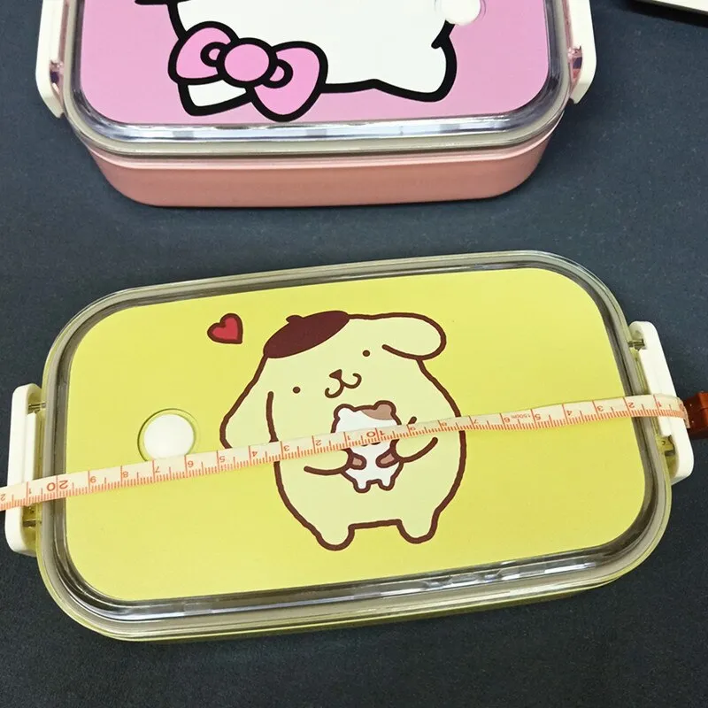 1-2l Sanrios Kawaii Hello Kittys My Melody Cinnamoroll Cartoon Divided Lunch  Box Cute Bento Box Student Divided Lunch Box