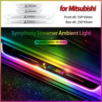 【Dynamic Upgrade】Mitsubishi Symphony Welcome Light Car Door Sill Plate Anti-scratch Car Decoration Accessories for Xpander Delica Pajero Sport L200 Fuso Eclipse Cross Attrage