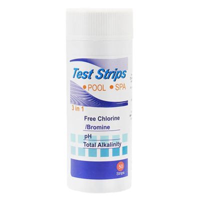 50pcs Test Strips Multipurpose 3-in-1 Residual Chlorine PH Value Alkalinity Test Strip High Precision for Pool Spa Aquarium Inspection Tools