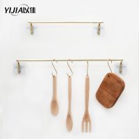 Gold Wall Hanging kitchen Towel Bars Brass Towel Rack Single Towel Rack Bathroom Accessories give hooks