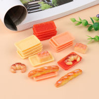 WORE 5pcs Mini Bread Dish Dollhouse Miniature Kitchen Doll Food Model Toy Accessories